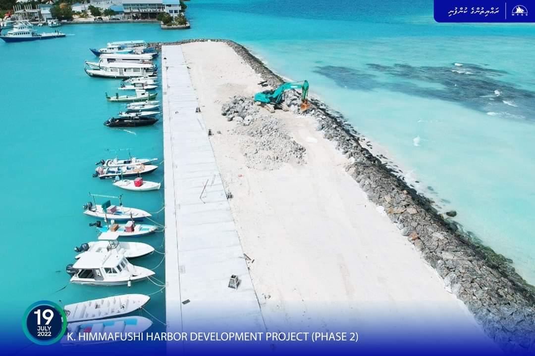 ހިންމަފުށީ ބަނދަރު މަޝްރޫއުގެ 80 ޕަސެންޓް މަސައްކަތް ނިންމާލައިފި