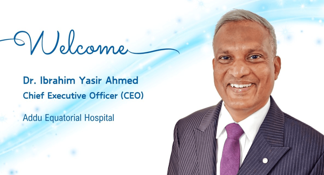 އައްޑޫ އިކުއަޓޯރިއަލް ހޮސްޕިޓަލްގެ ސީއީއޯއަކަށް ޑރ ޔާސިރު!