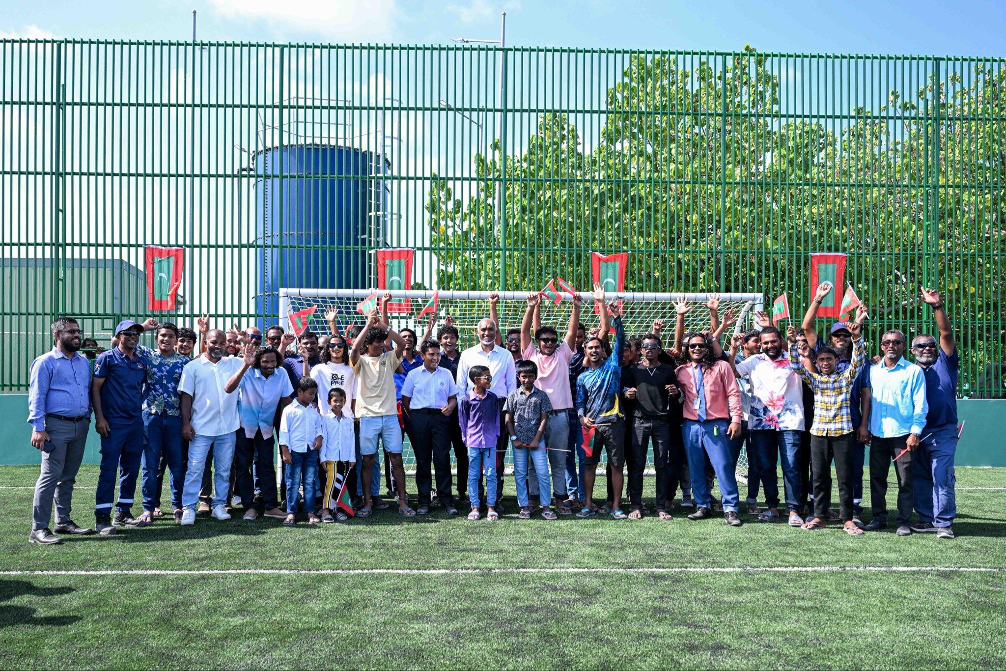 ކުނބުރުދޫ ފުޓްބޯޅަ ދަނޑުގެ މަސައްކަތް ނިންމައި ރަސްމީކޮށް ހުޅުވައިފި