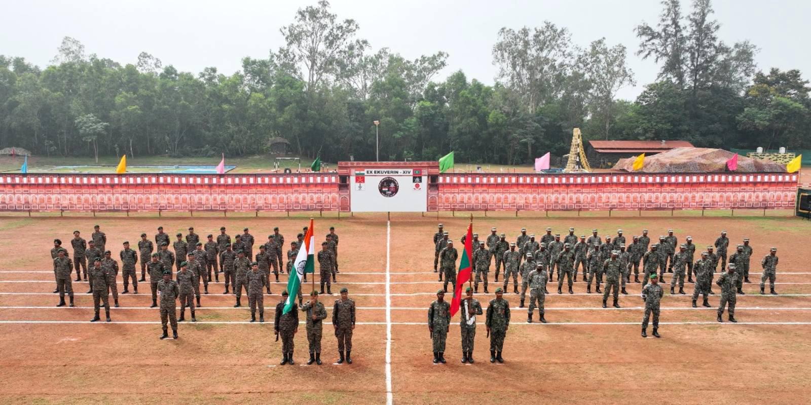 ރާއްޖެއާއި އިންޑިއާގެ އަސްކަރިއްޔާ ގުޅިގެން ކުރިޔަށްގެންްދާ "އެކްސަސައިޒް އެކުވެރިން" ޓްރިވެންޑްރަމްގައި ފަށައިފި