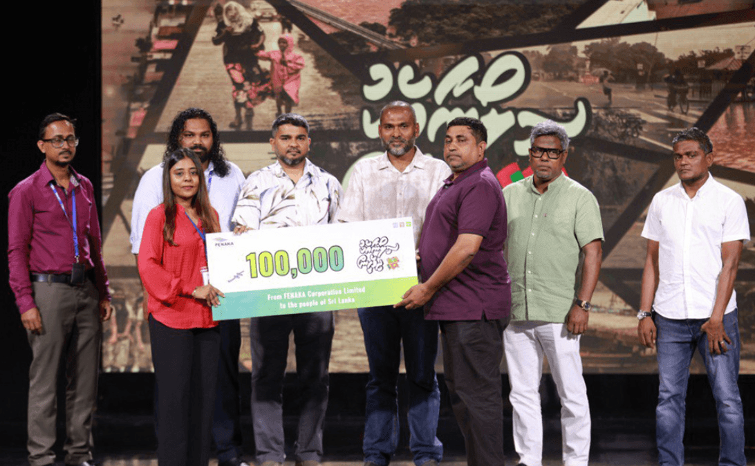 ސިލޯނާއިއެކު ދިވެހީން: ފެނަކަ ކޯޕަރޭޝަންގެ ފަރާތުން އެއް ލައްކަ ރުފިޔާ ހަދިޔާކޮށްފި