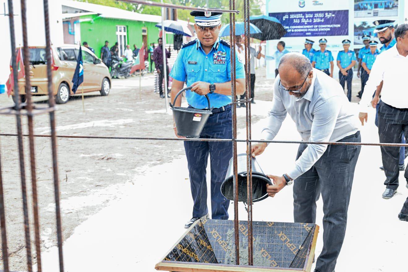 ގޮއިދޫ ފުލުހުންގެ މަރުކަޒުގެ ބިންގާ އަޅައި އަމަލީ މަސައްކަތް ރަސްމީކޮށް ފަށައިފި