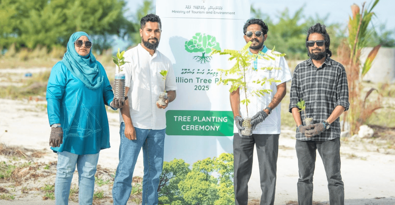 5 މިލިއަން ގަސް އިންދުމުގެ މަޝްރޫޢުގެ ދަށުން ތިނަދޫ ސިޓީގައި 450 ގަސް އިންދައިފި