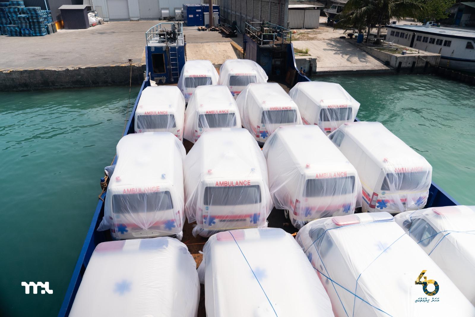 56 ރަށަކަށް ބޭނުންވާ އެމްބިއުލާންސްތައް ރަށްރަށަށް ފޮނުވަން ފަށައިފި