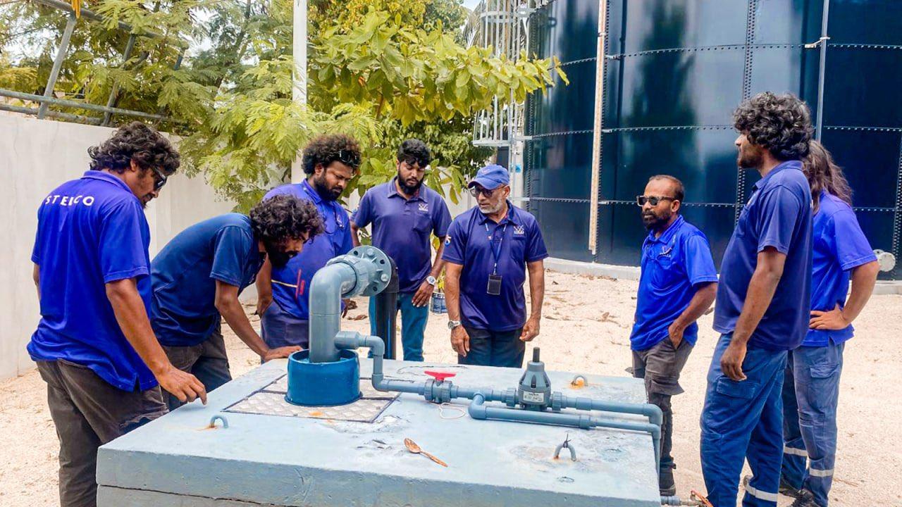 ހިންމަފުށީގައި މަސައްކަތް ކުރާ ސްޓެލްކޯގެ މުވައްޒަފުންނަށް ޓެކްނިކަލް ތަމްރީން ޕްރޮގްރާމެއް ކުރިޔަށް ގެންގޮސްފި