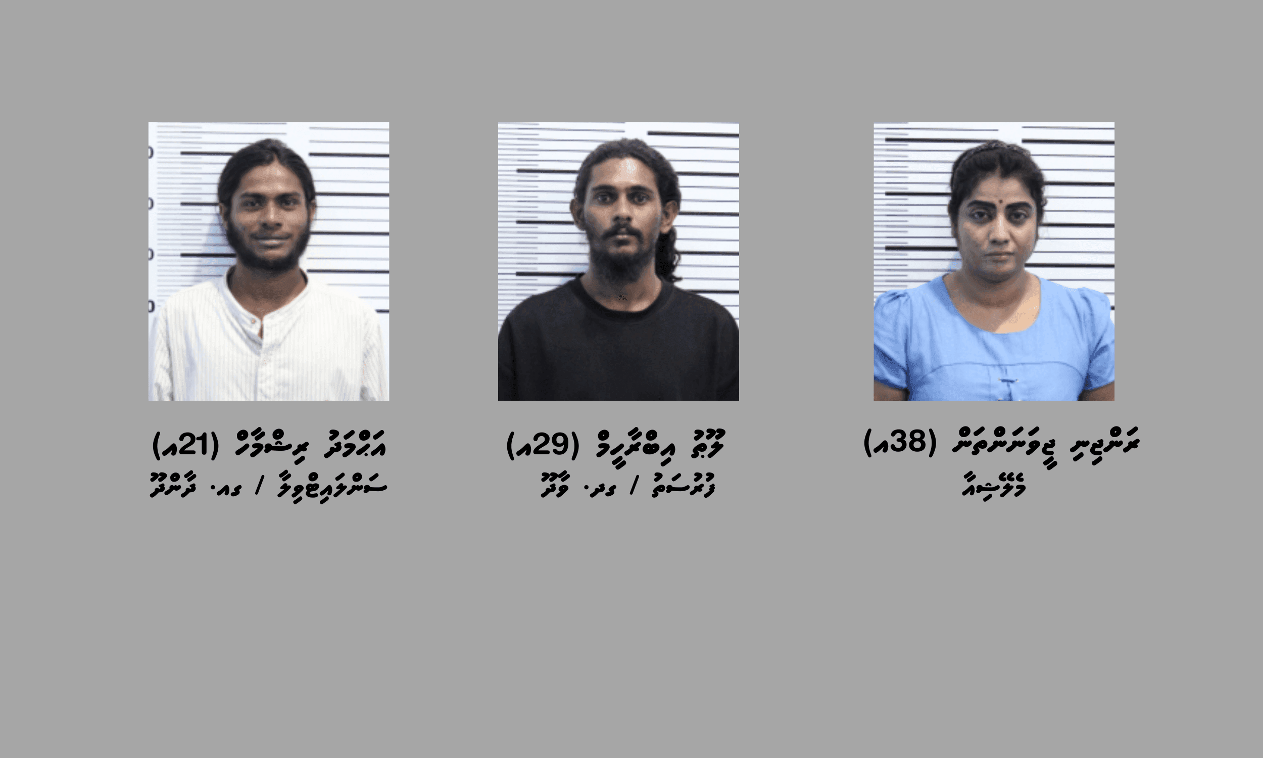 ވައިގެ މަގުން ރާއްޖެއަށް 2 ކިލޯގެ މަސްތުވާތަކެތި އެތެރެކުރަން އުޅުނު ތިން މީހުން ހައްޔަރުކޮށްފި