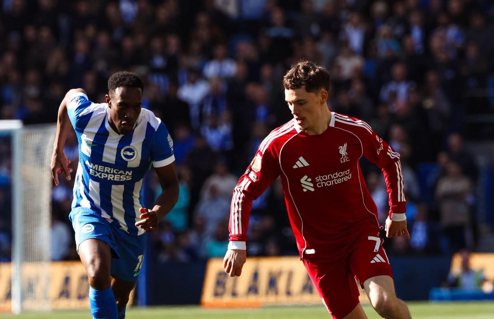 ވާދަވެރި ކުޅުމަކަށްފަހު ރަށުން ބޭރުގައި ބްރައިޓަން އަތުން ލިވަޕޫލް ބަލިވެއްޖެ