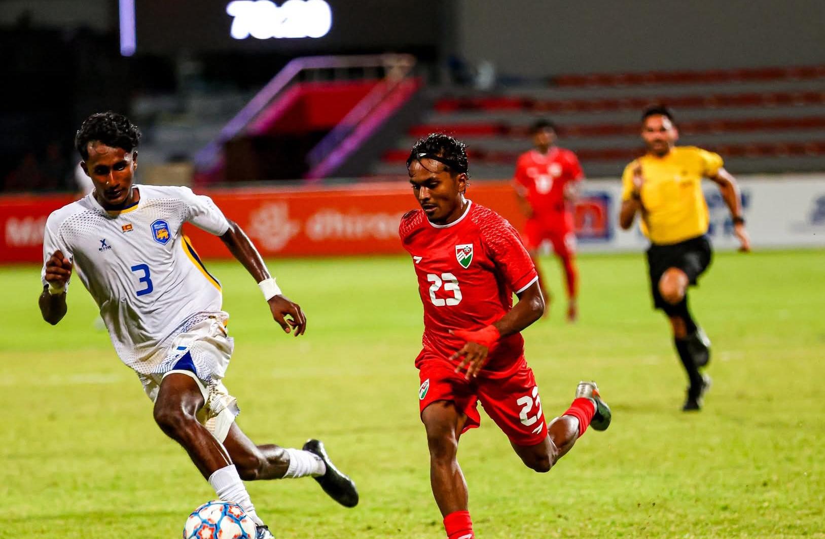 ފަހަތުން އަރައި ލަންކާ އިން ދިވެހި ޓީމު ބަލިކޮށްފި