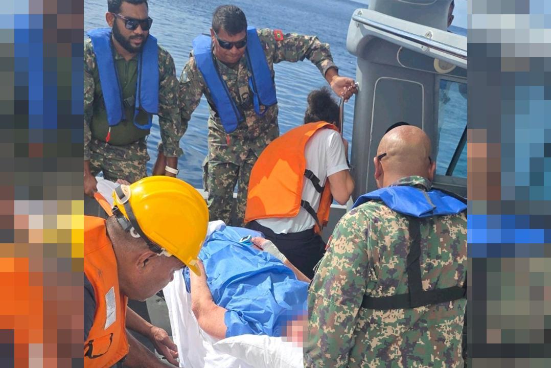 ކަނޑުމަތީގައި ހާލުދެރަވި ބަލިމީހަކަށް ސިފައިން އެހީތެރިކަން ފޯރުކޮށްދީފި