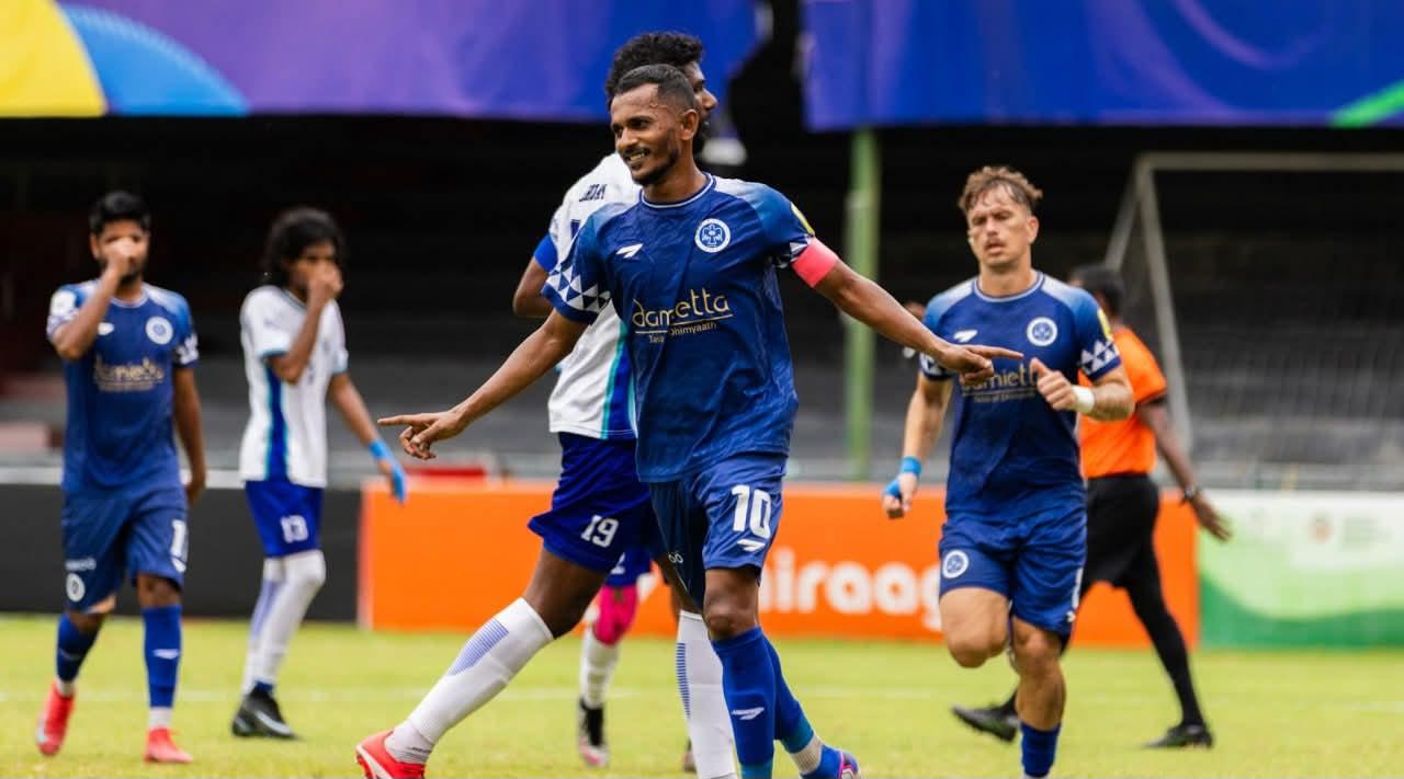 ފާސިރުގެ ހެޓްރިކާއެކު ބްލޫ ސްޕޯޓްސް ކުލަބު ބަލިކޮށް ނިއުރޭޑިއަންޓް އެފްއޭކަޕް ފައިނަލުން ޖާގަ ހޯދައިފި