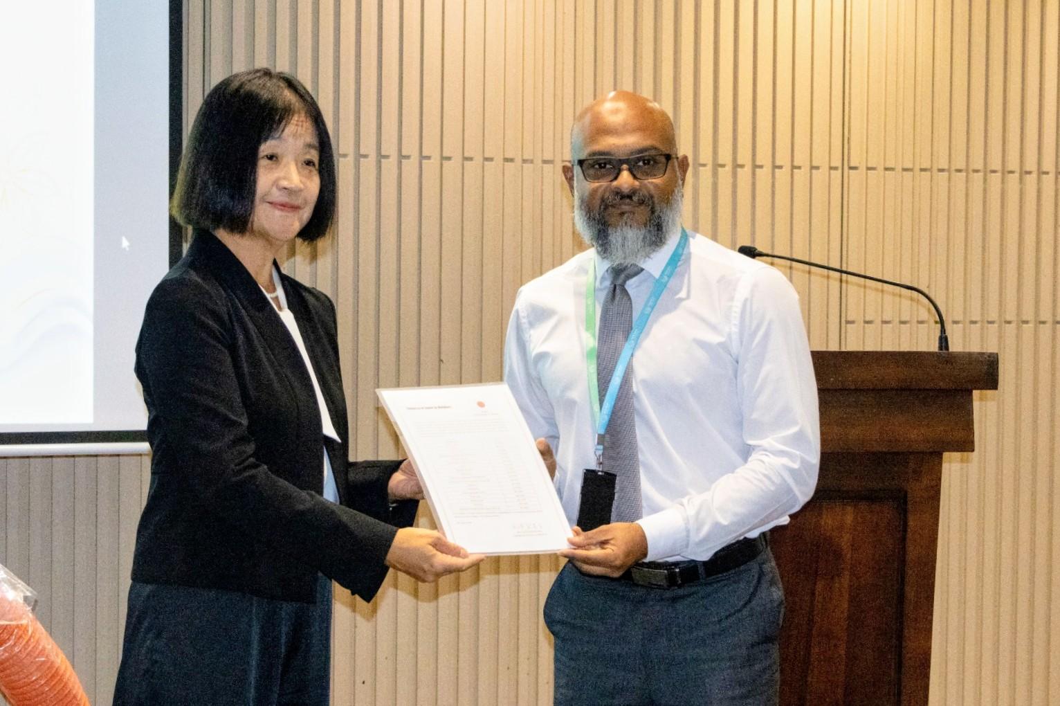 ކާރިސާ ހާލަތްތަކުގައި ބޭނުންކުރާ ސާމާނު ޖަޕާނުން އެންޑީއެމްއޭ އަށް ހަދިޔާކޮށްފި