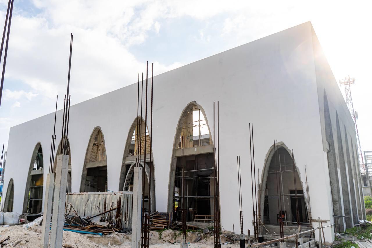 ފޭސް 2 އެސްޖޭ މިސްކިތުގެ ބޮޑު ބައެއް ނިމިއްޖެ - މިނިސްޓްރީ