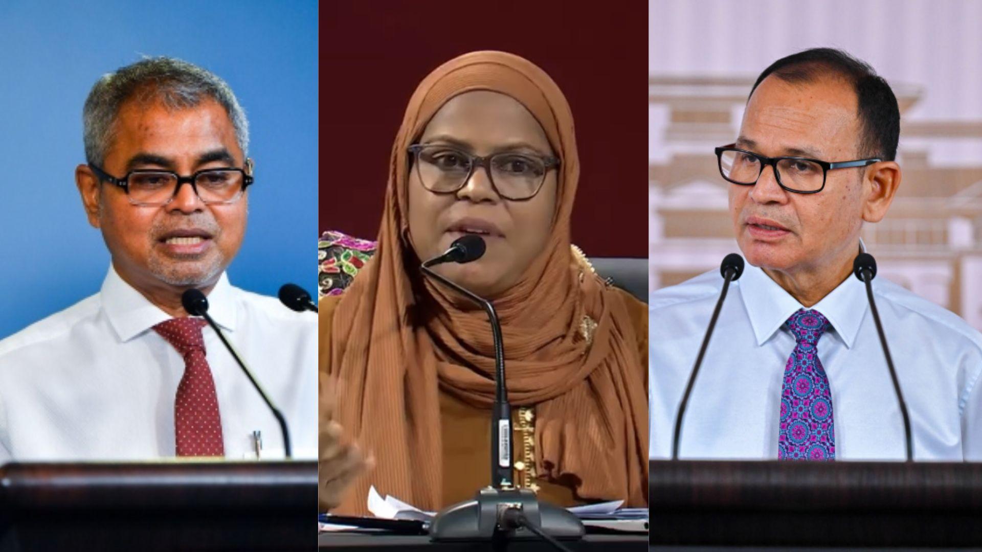 އެމްބެސެޑާ އެޓް ލާޖްގެ މަގާމަށް އިސްތިއުފާ ދެއްވި ދެ ވަޒީރުންނާއި ދިޔާނާ!