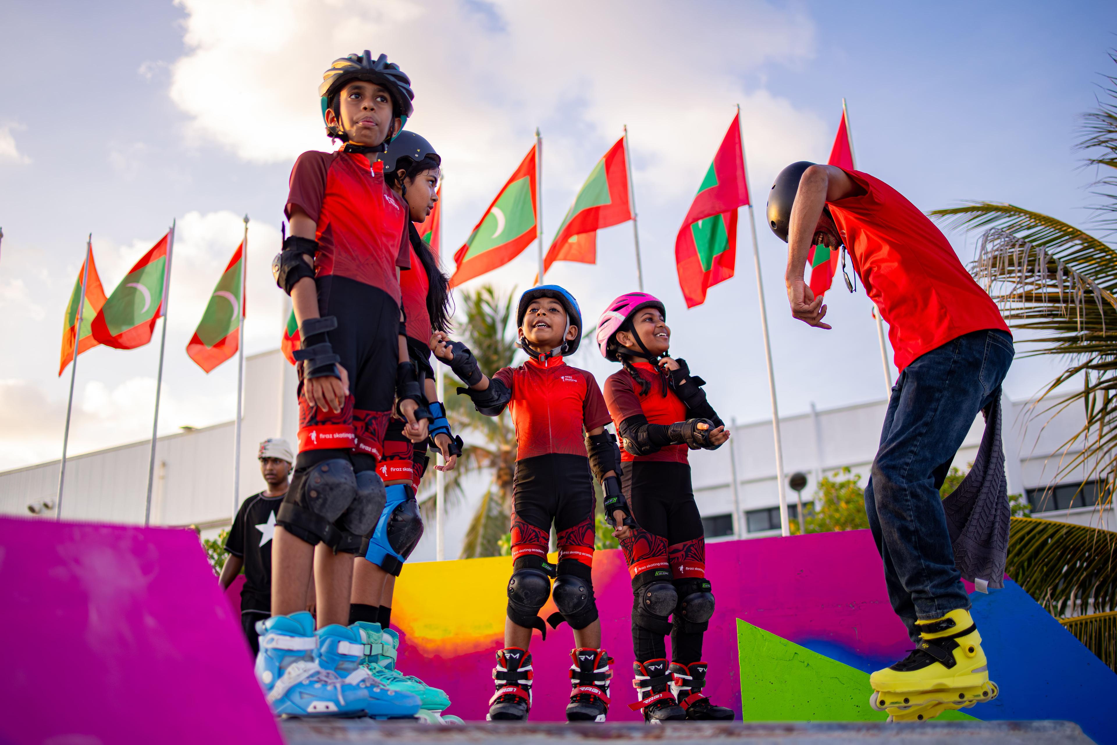 މާލޭ އުސްފަސްގަނޑުގައި ތަރައްޤީކުރި ސްކޭޓް ޕާރކް އެރީނާ ރައީސް މުއިއްޒު ހުޅުވައިދެއްވައިފި