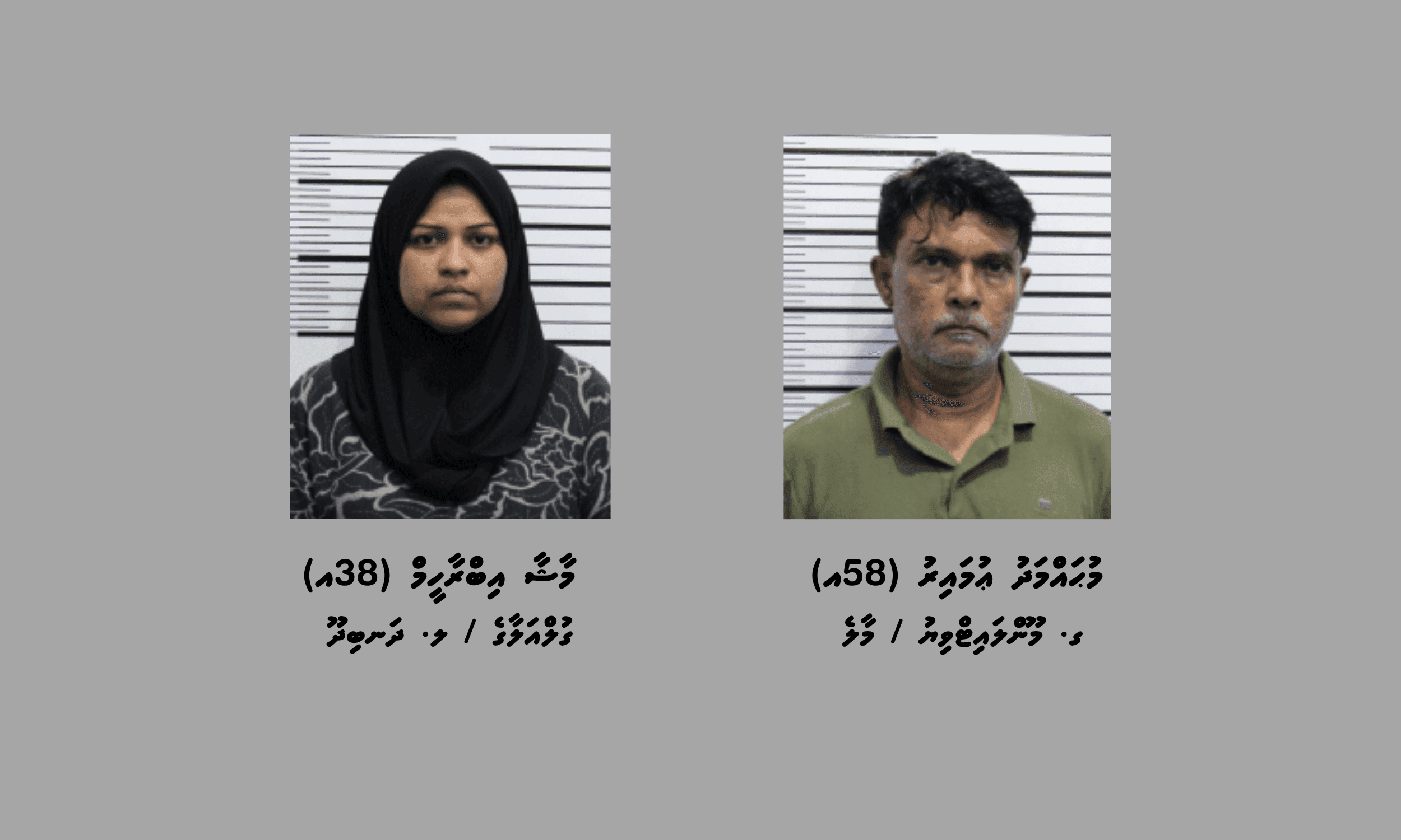 ކިލޯއަކަށް ވުރެ ގިނަ މަސްތުވާތަކެއްޗާއެކު މާލެއިން ދެ މީހަކު ހައްޔަރުކޮށްފި