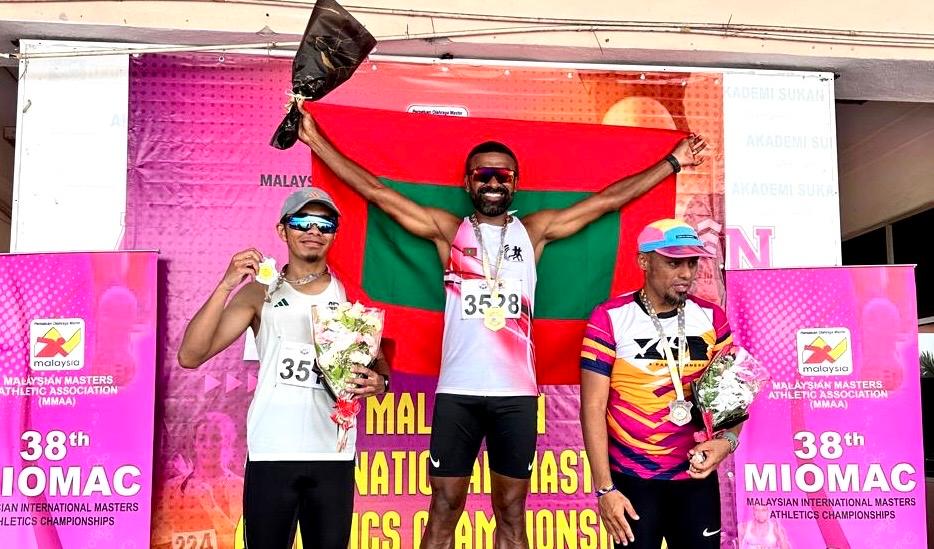 Maldives Masters Team Reaches 25-Medal Mark After Day Two of Malaysian International Masters Athletics Championship