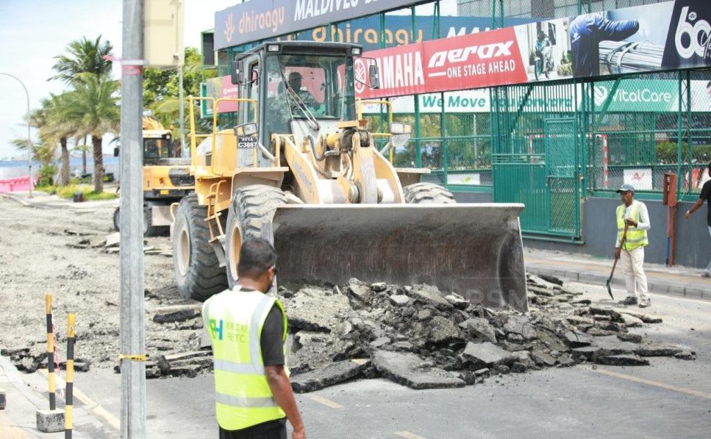 މާލެ އަމީނީމަގު މަރާމާތުކުރަން ފަށައިފި