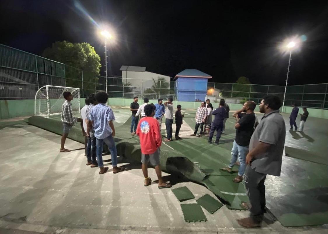 ގއ.ވިލިނގިލި ފުޓްސެލް ދަނޑުގައި ރޯކޮށްލައިފި