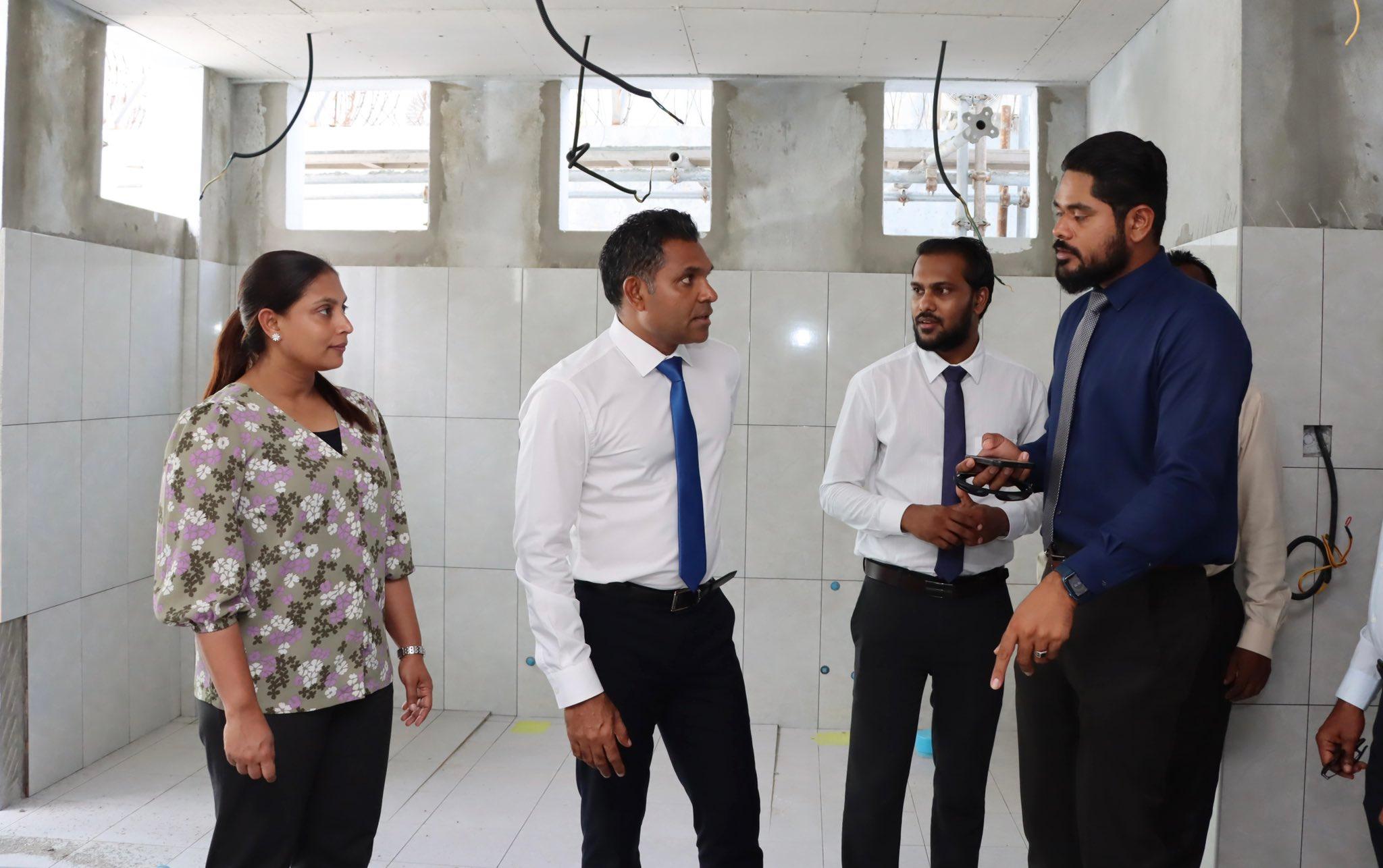ދަރުމަވަންތަ ސްކޫލުގެ އައު ޢިމާރާތުގެ މަސައްކަތް ކުރިޔަށްދާގޮތް ނައިބު ރައީސް ބައްލަވާލައްވައިފި