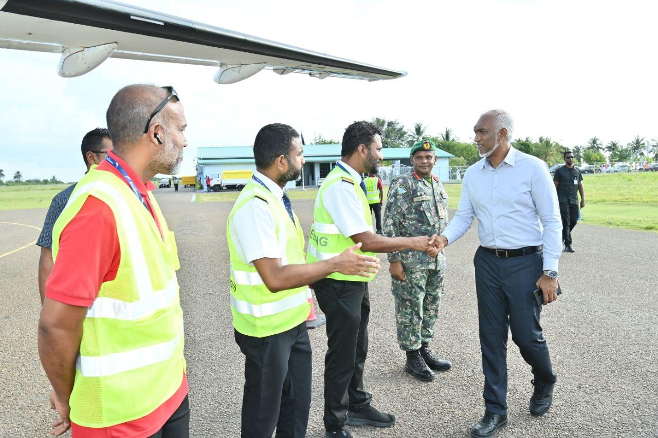 ހައްދުންމަތީގެ ބައެއް ރަށްތަކަށް ރައީސް ކުރެއްވި ރަސްމީ ދަތުރުފުޅު ނިންމަވާލައްވައިފި