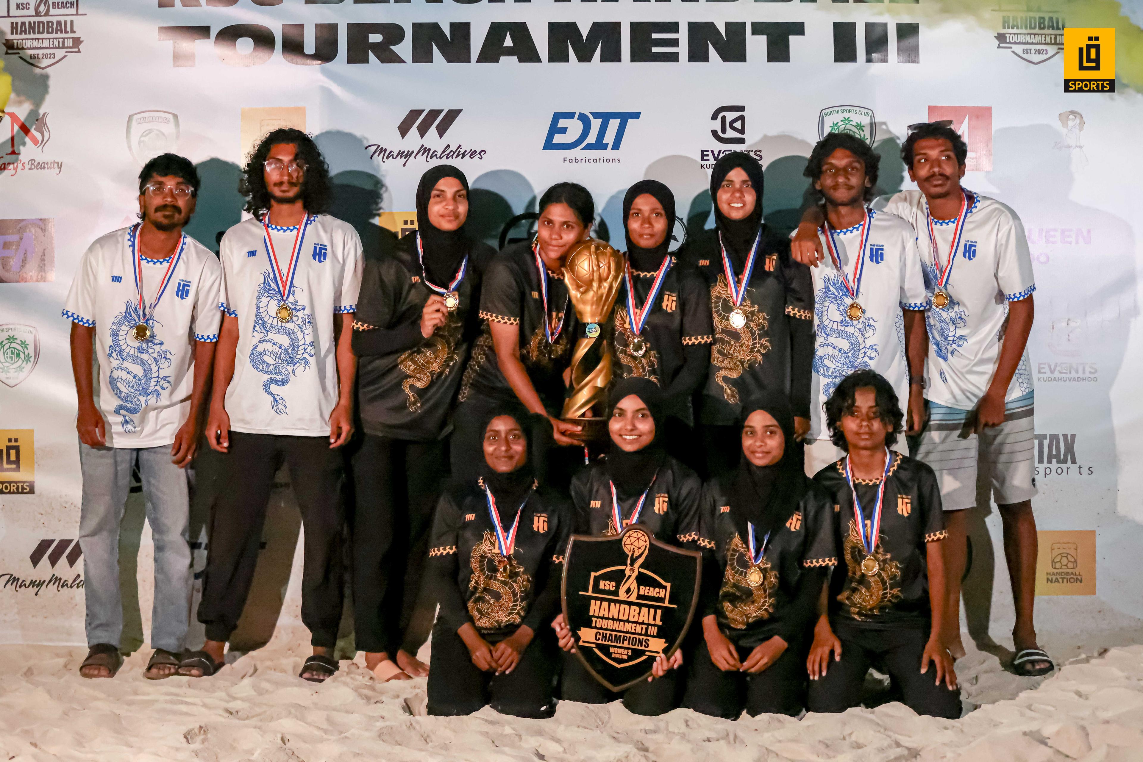 ކޭއެސްސީ ބީޗް ހޭންޑްބޯޅަ މުބާރާތްގެ އަންހެން ޑިވިޝަން ޗެންޕިއަންކަން ކުލަބު ހުޅުން ހޯދައިފި