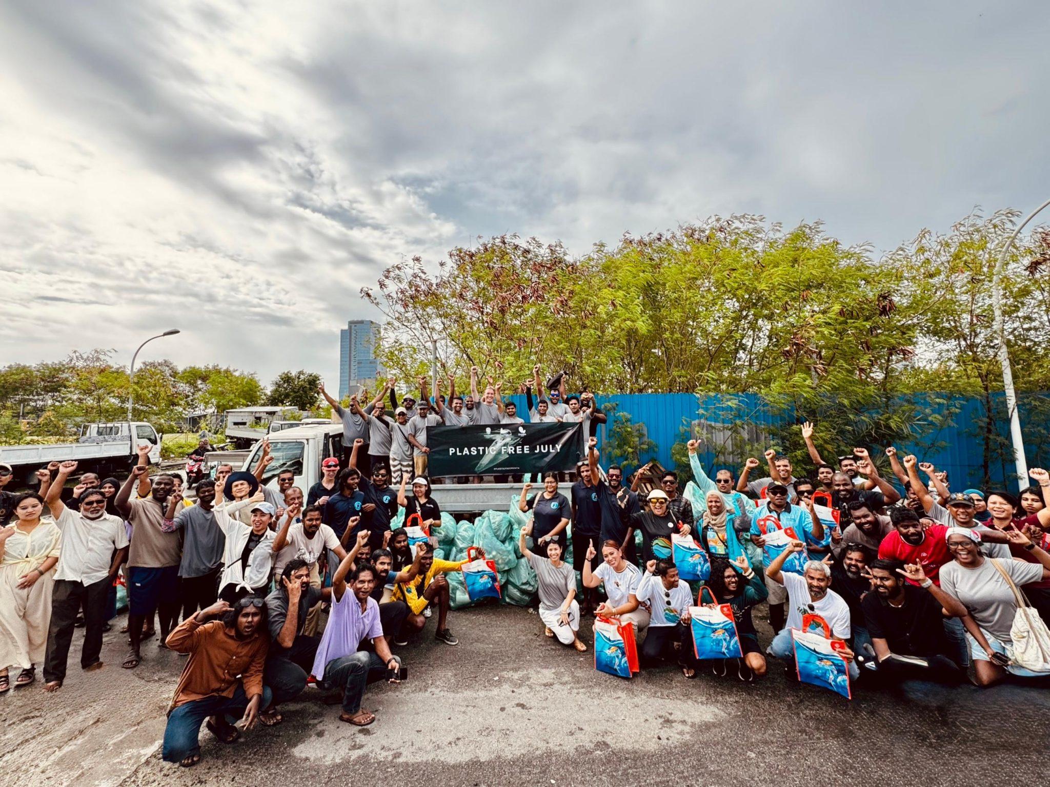 Over 150 Volunteers Remove 808 kg of Waste in One Hour at Plastic Free July Clean-Up