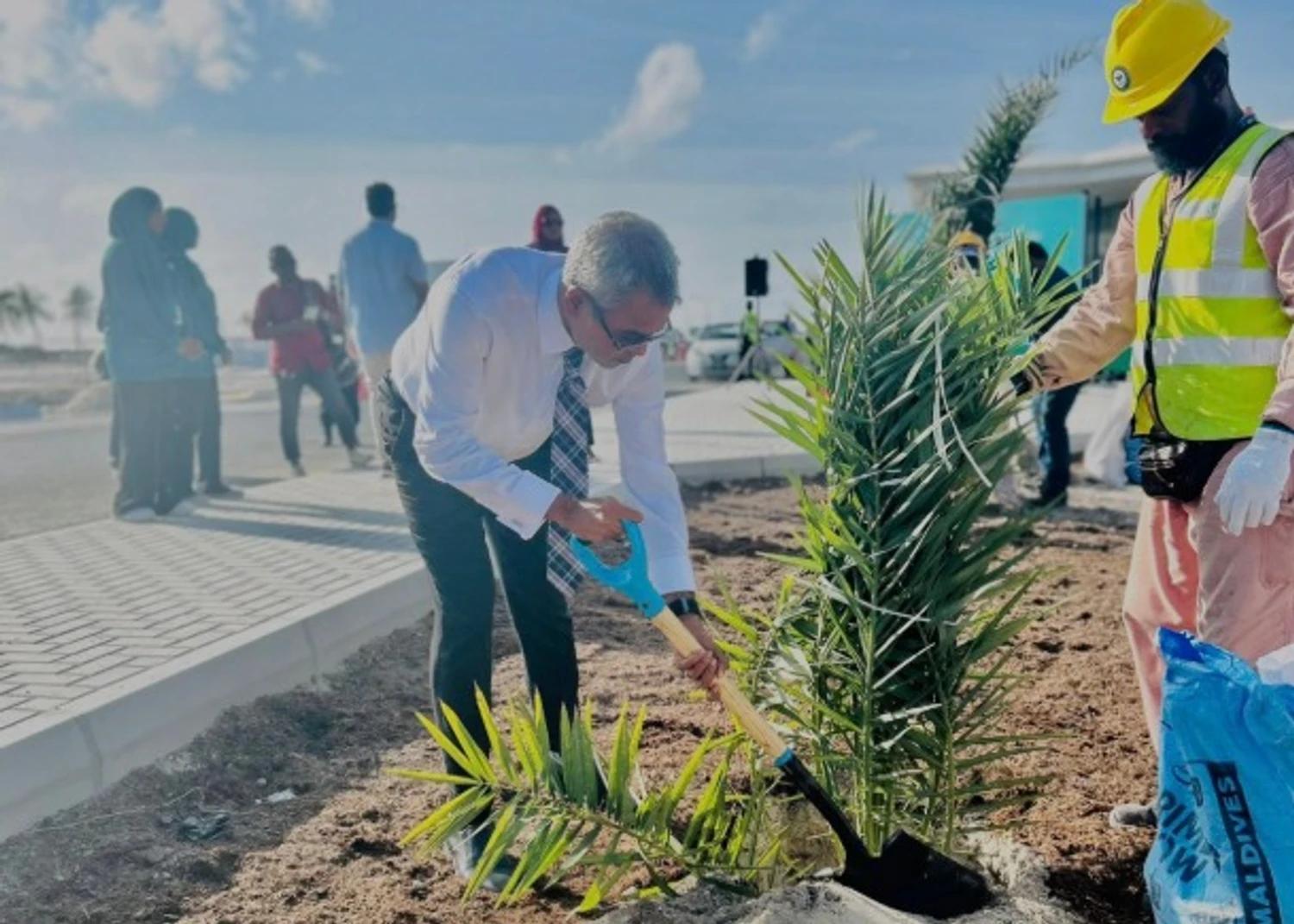 ވީއައިއޭގެ އާ ޓަރމިނަލް ސަރަހައްދުގައި ފަސްމިލިއަންގަސް ޕްރޮޖެކްޓްގެ ދަށުން ގަސްއިންދައިފި