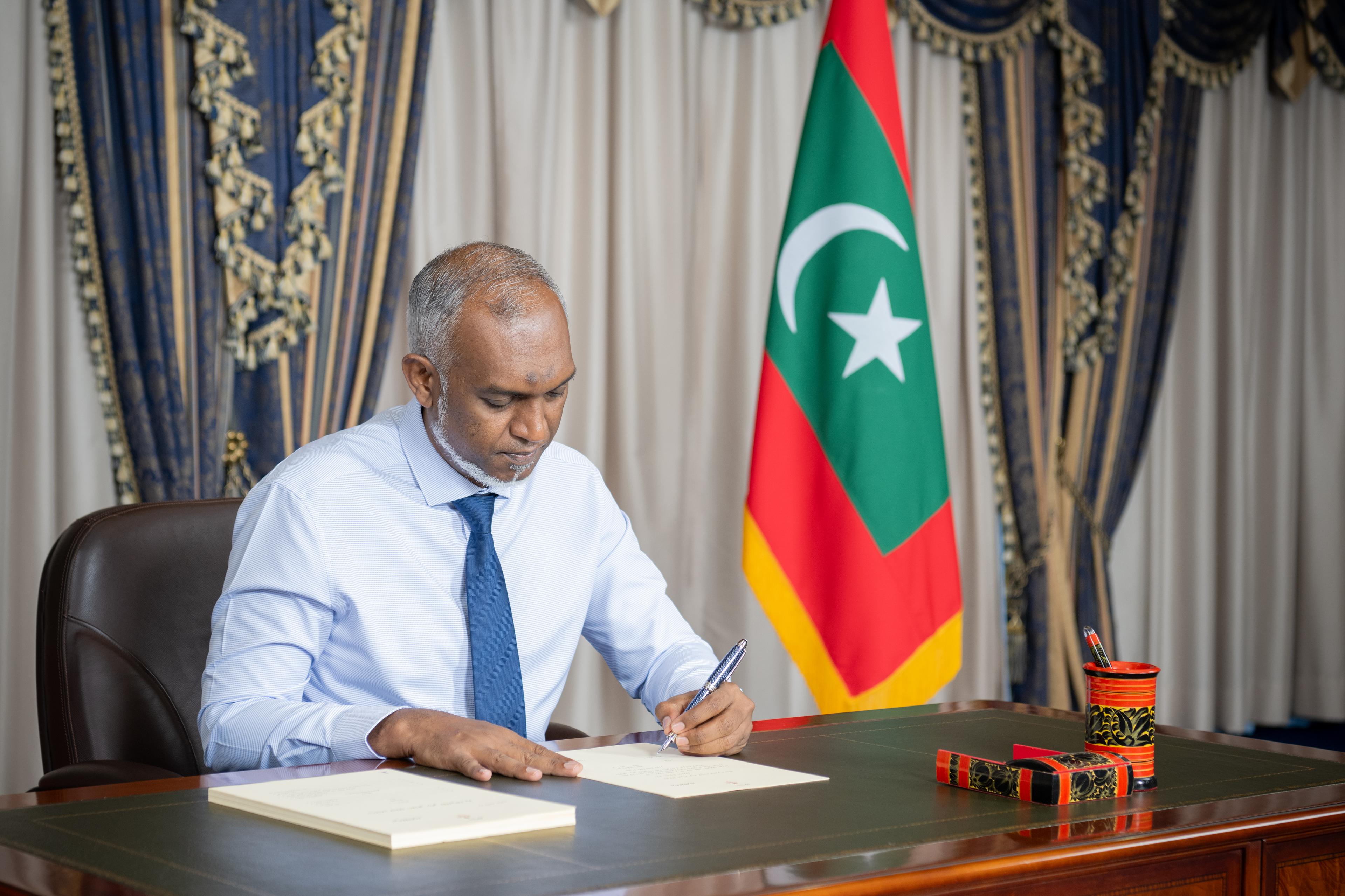 މޯލްޑިވްސް އިންޓެލެކްޗުއަލް ޕްރޮޕަރޓީ އޮފީހުގެ ބިލު، ރައީސް ތަސްދީޤުކުރައްވައިފި
