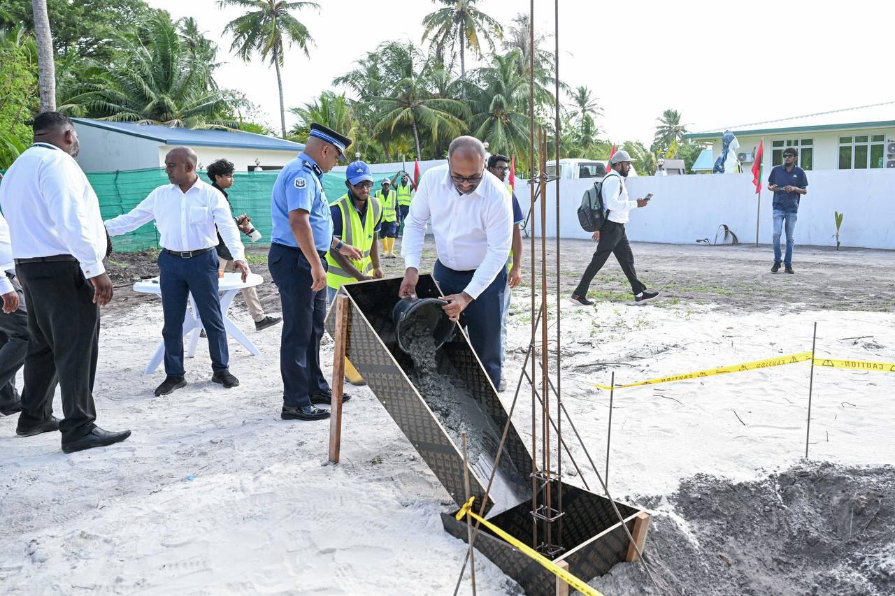ފެރިދޫގެ ފުލުހުންގެ މަރުކަޒުގެ ބިންގާ އަޅައި، އަމަލީ މަސައްކަތް ފަށައިފި
