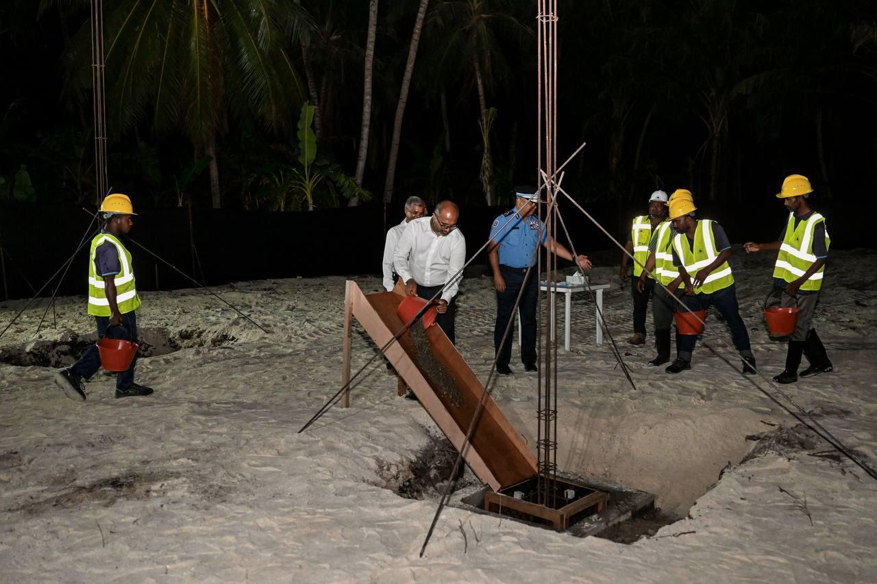 ފިނޭގައި ޢިމާރާތްކުރާ ފުލުހުންގެ މަރުކަޒުގެ އަމަލީ މަސައްކަތް ރަސްމީކޮށް ފަށައިފި