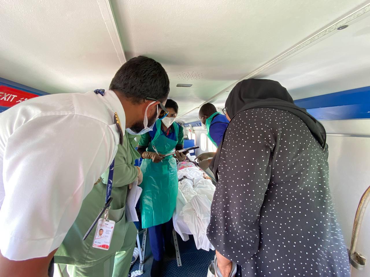 ސީޕްލޭން އެއާ އެމްބިއުލާންސްގައި ފުރަތަމަ ފަހަރަށް ބަލި މީހަކު އުފުލައިފި