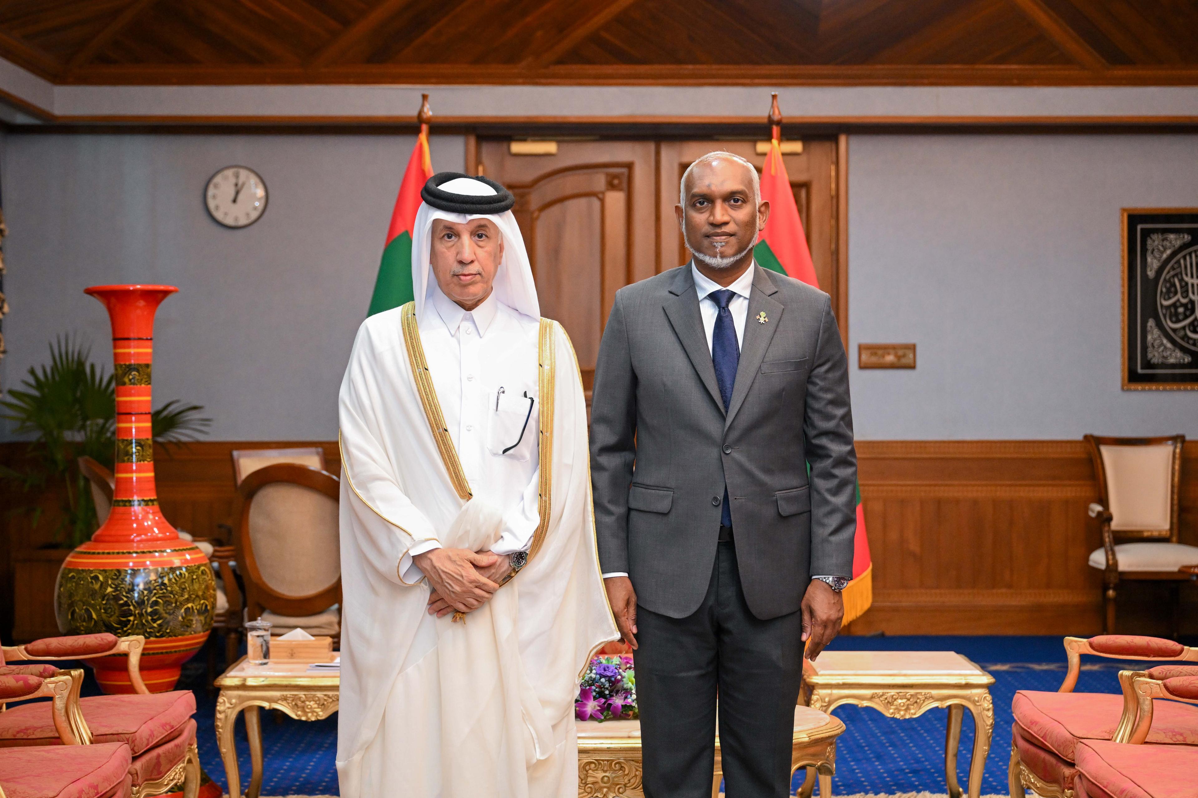 ޤަޠަރުގެ މިނިސްޓަރ އޮފް ސްޓޭޓް ފޯ ފޮރިން އެފެއަރޒް، ރައީސްގެ އަރިހަށް އިޙްތިރާމުގެ ޒިޔާރަތެއް ކުރައްވައިފި