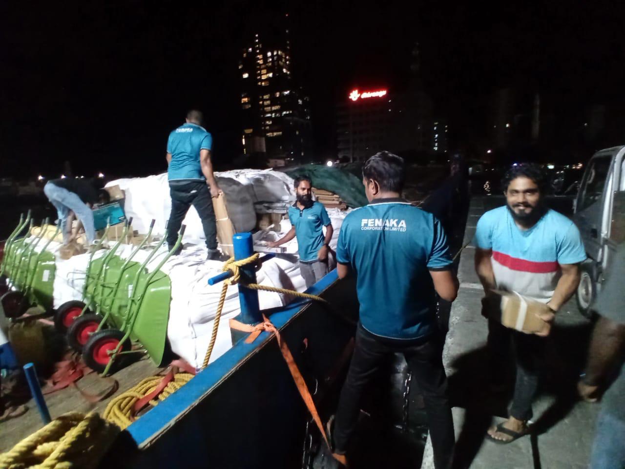 ފެނަކައާއި ހަވާލުކޮށްފައިވާ ޕީއެސްއައިޕީ މަޝްރޫއުތަކަށް ބޭނުންވާ ތަކެތި ރަށްރަށަށް ފޮނުވަން ފަށައިފި