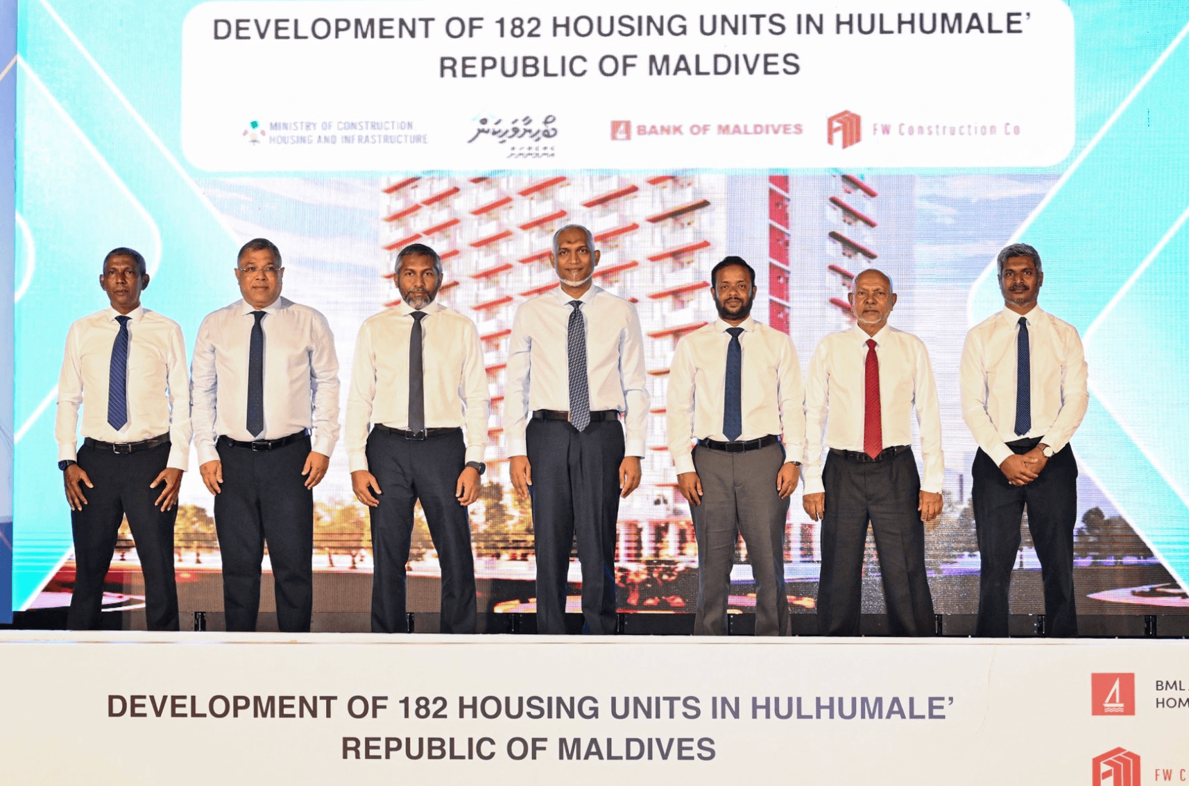 ބީއެމްއެލުން ހުޅުމާލެ ފޭސް 1 ގައި ތަރައްޤީކުރާ 182 ހައުސިންގ ޔުނިޓުގެ އަމަލީ މަސައްކަތް ފަށައިފި