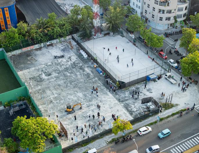 ހުޅުމާލޭ ފޭސް އެކެއްގައި ގާއިމްކުރާ 'ސްޕޯޓްސް ޕާކު' ގެ އަމަލީ މަސައްކަތް ފަށައިފި