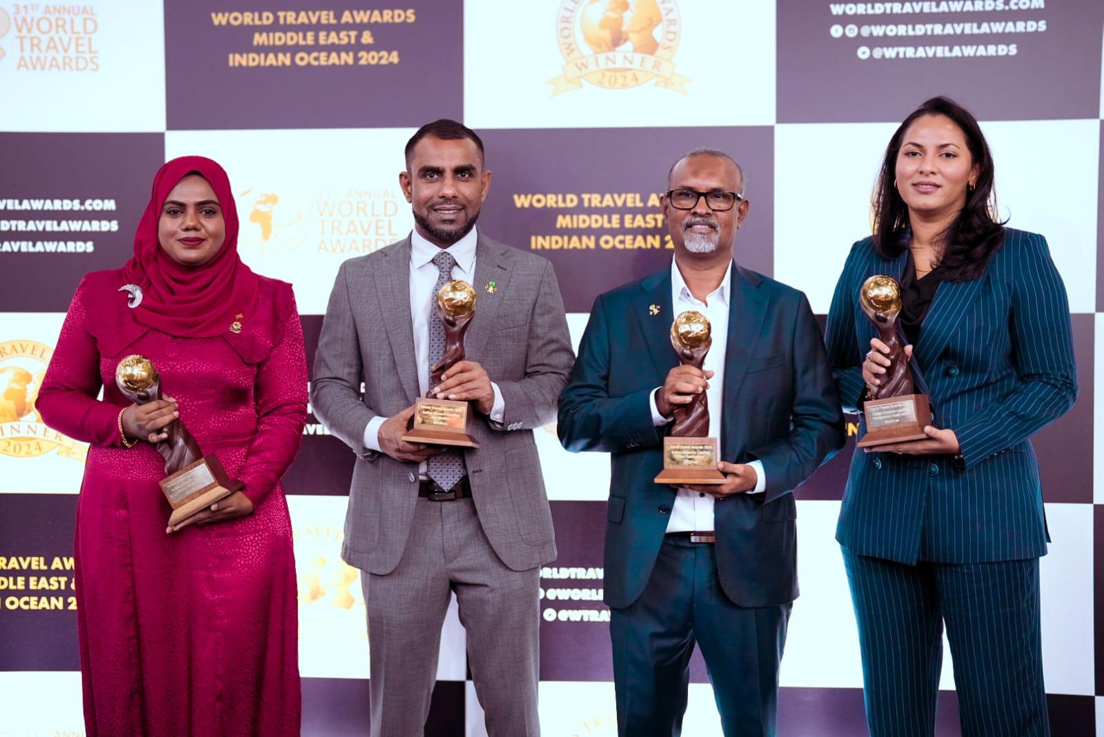 Maldives Wins prestigious 4 Categories at the World Travel Awards Indian Ocean Category held during ATM 2024